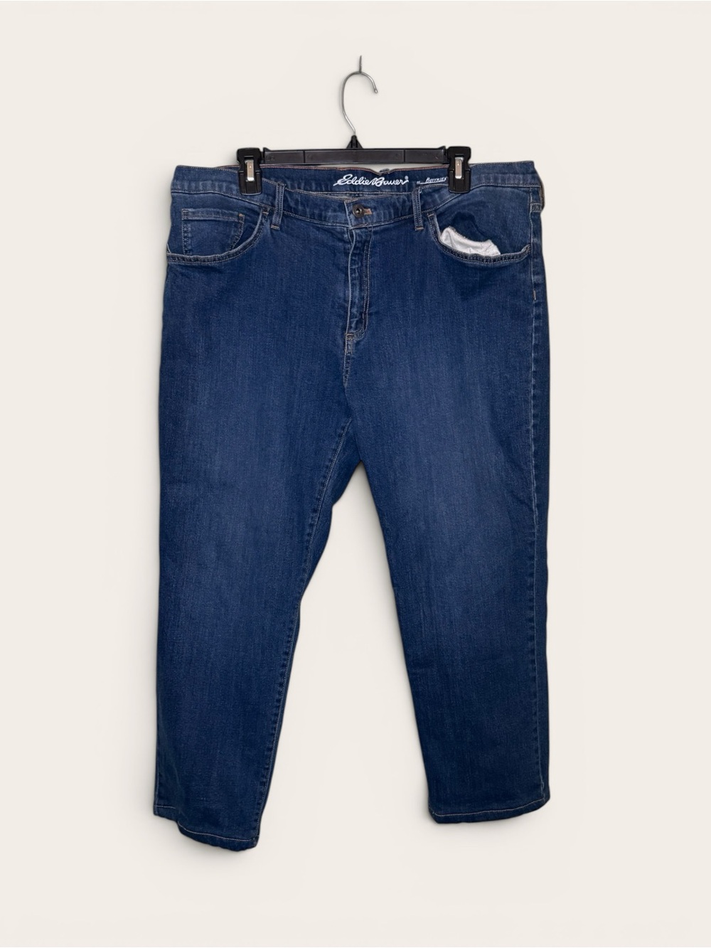 Eddie Bauer  Dark Blue flannel lined boyfriend jeans
